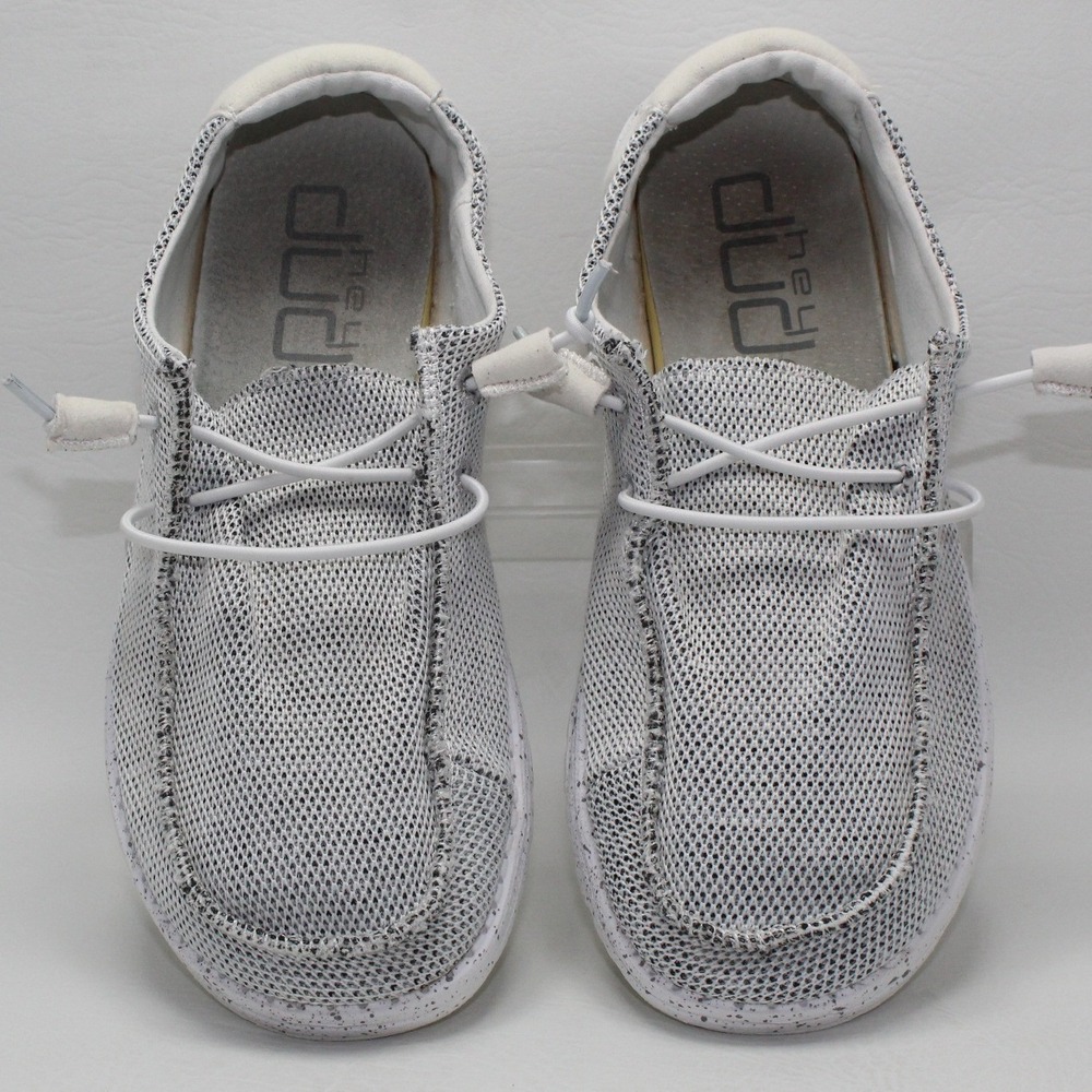 Hey Dude Wendy Sox Stone White Speckled Slip On Loafers Shoes Womens 8 121410705